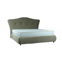 Pat tapitat 160x200 cm, bej - bej/negru, Modern, textil (160/200cm) - Voleo