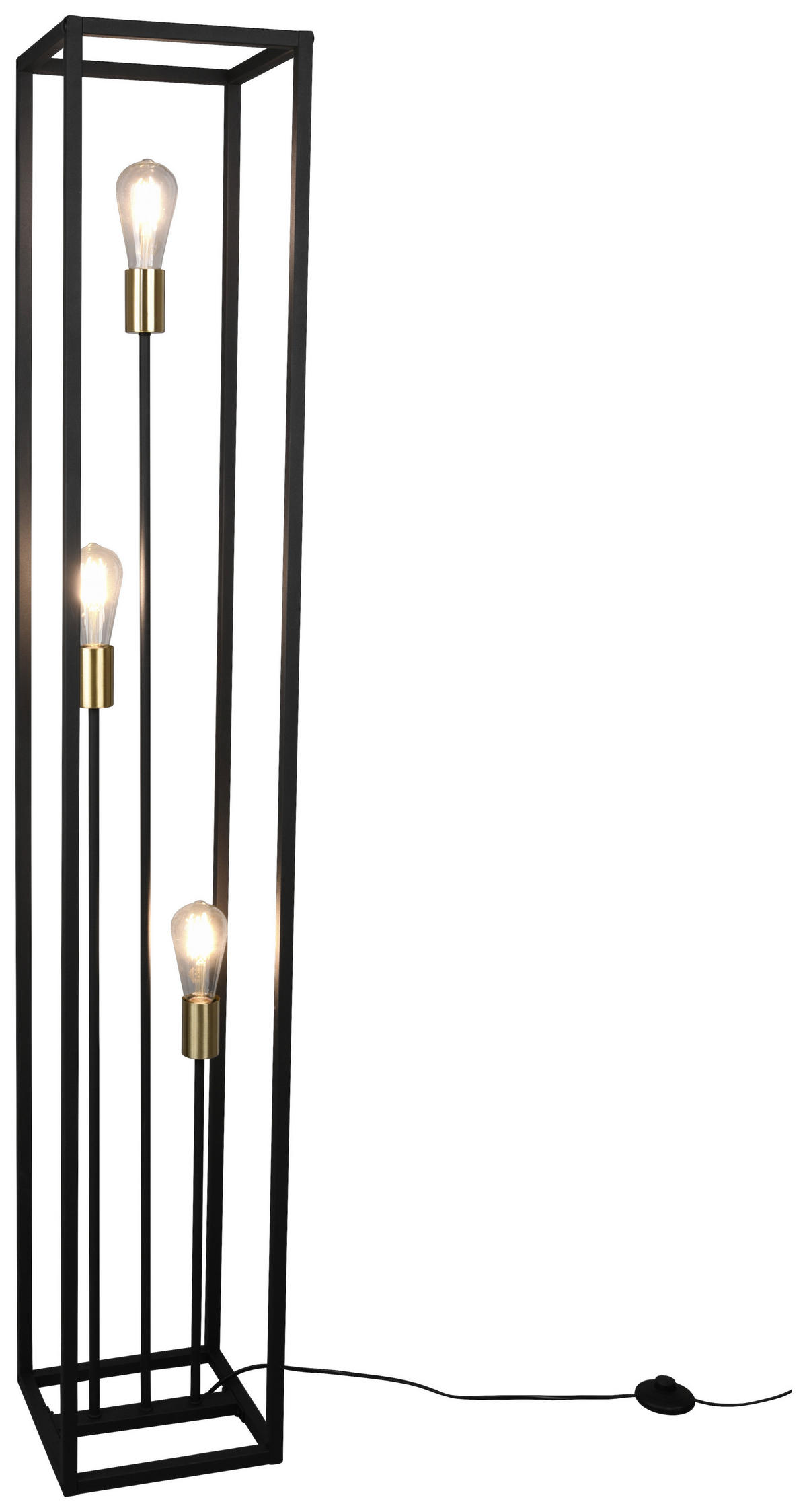 STEHLEUCHTE - Schwarz, Design, Metall (25/153cm) - P & B