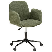 DREHSTUHL Webstoff Grün  - Schwarz/Grün, MODERN, Kunststoff/Textil (55/85-95/60cm) - MID.YOU