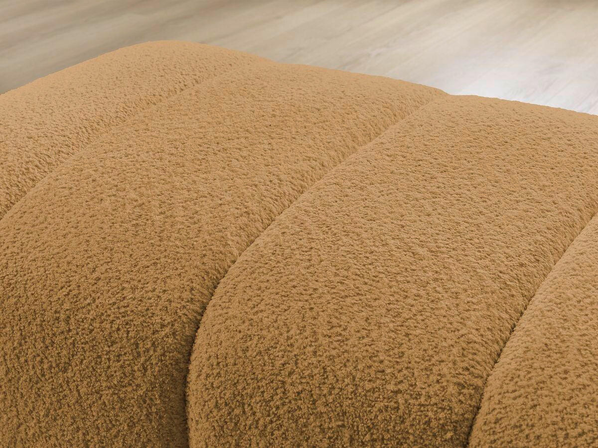HOCKER ANNECY Bouclé Gelb  - Gelb/Schwarz, MODERN, Kunststoff/Textil (140/45/70cm)