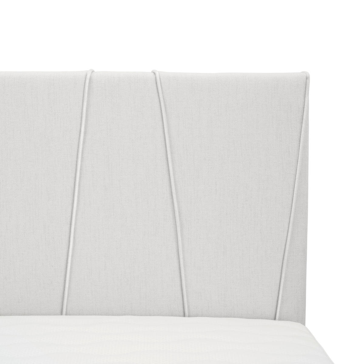 BOXSPRING-ÁGY 180/200 cm  krémszínű  - krémszínű/fekete, Modern, textil (180/200cm) - MID.YOU