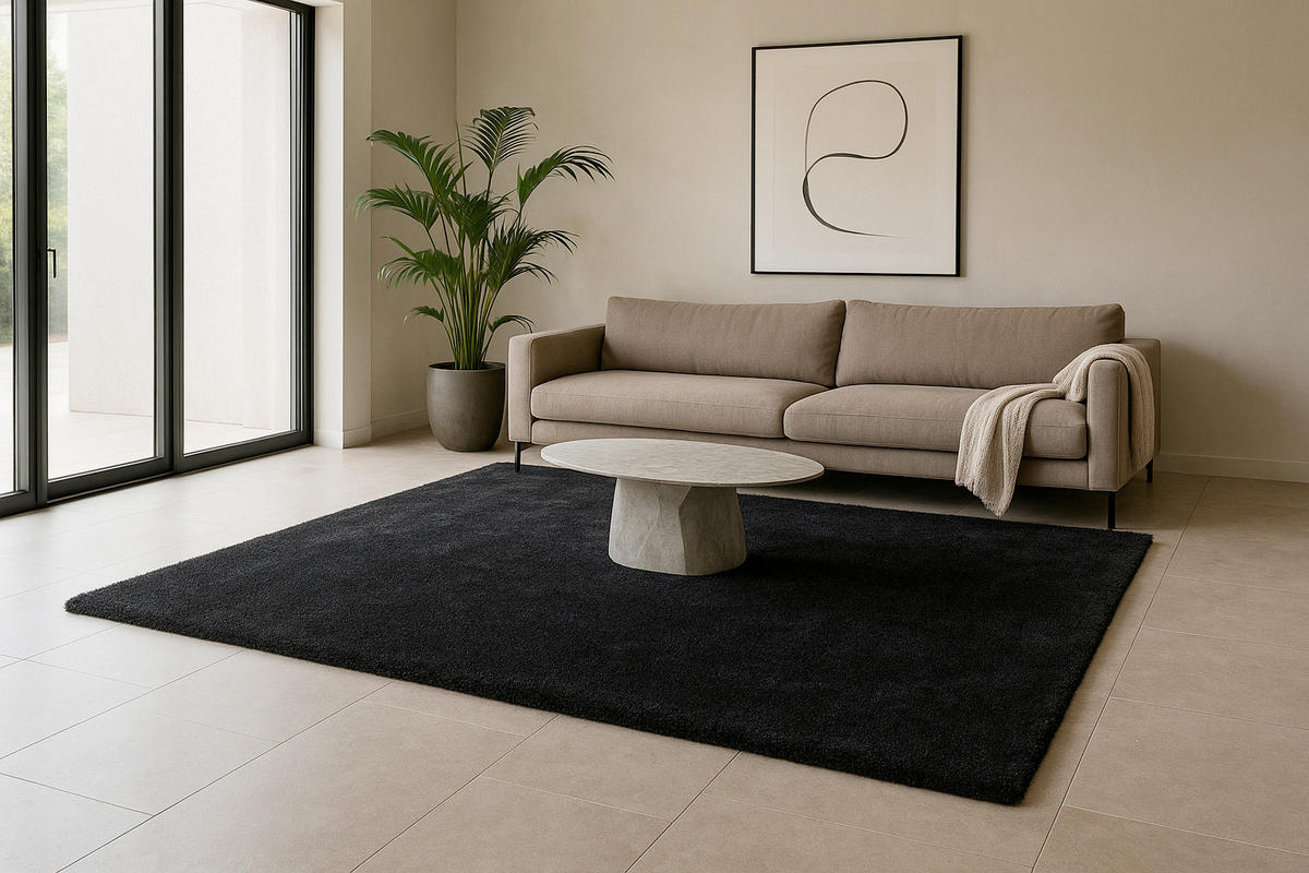 HOCHFLORTEPPICH 80/150 cm Graphitfarben rechteckig  - Graphitfarben, Basics, Textil (80/150cm) - Kayoom