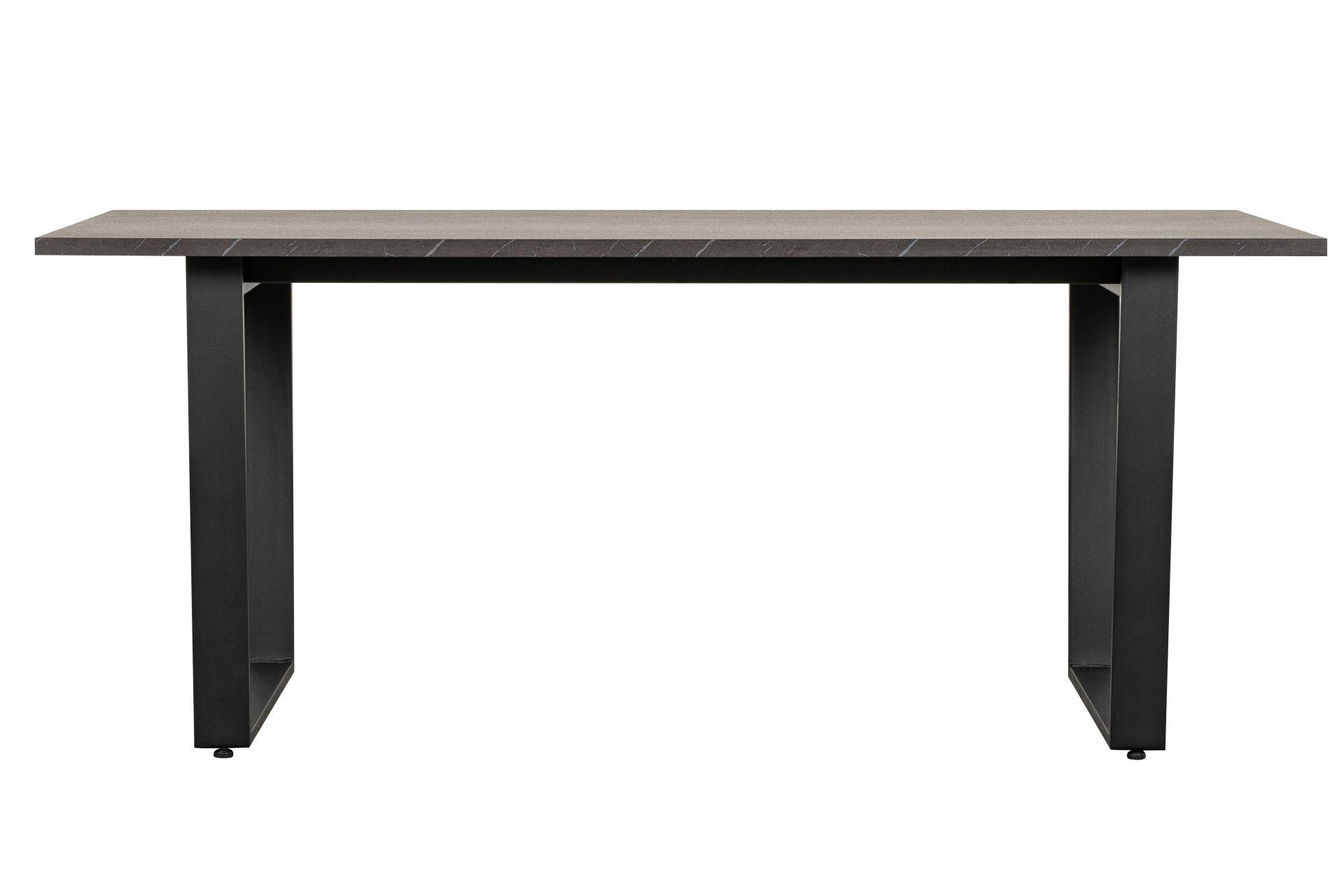 TRPEZARIJSKI STO crna - crna, Moderno, metal/pločasti materijal (180/76/90cm) - Hom`in