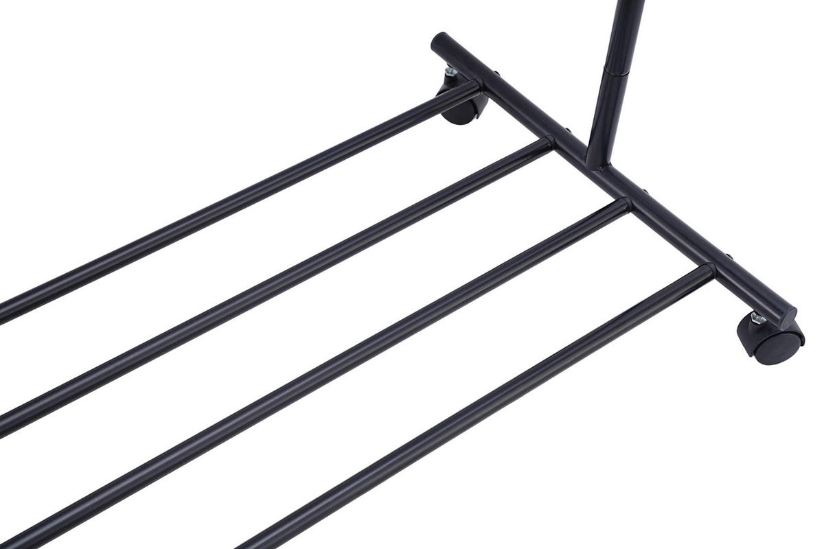 KLEIDERWAGEN in Schwarz 84.5/170.5/45 cm   - Schwarz, Basics, Kunststoff/Metall (84.5/170.5/45cm) - Boxxx