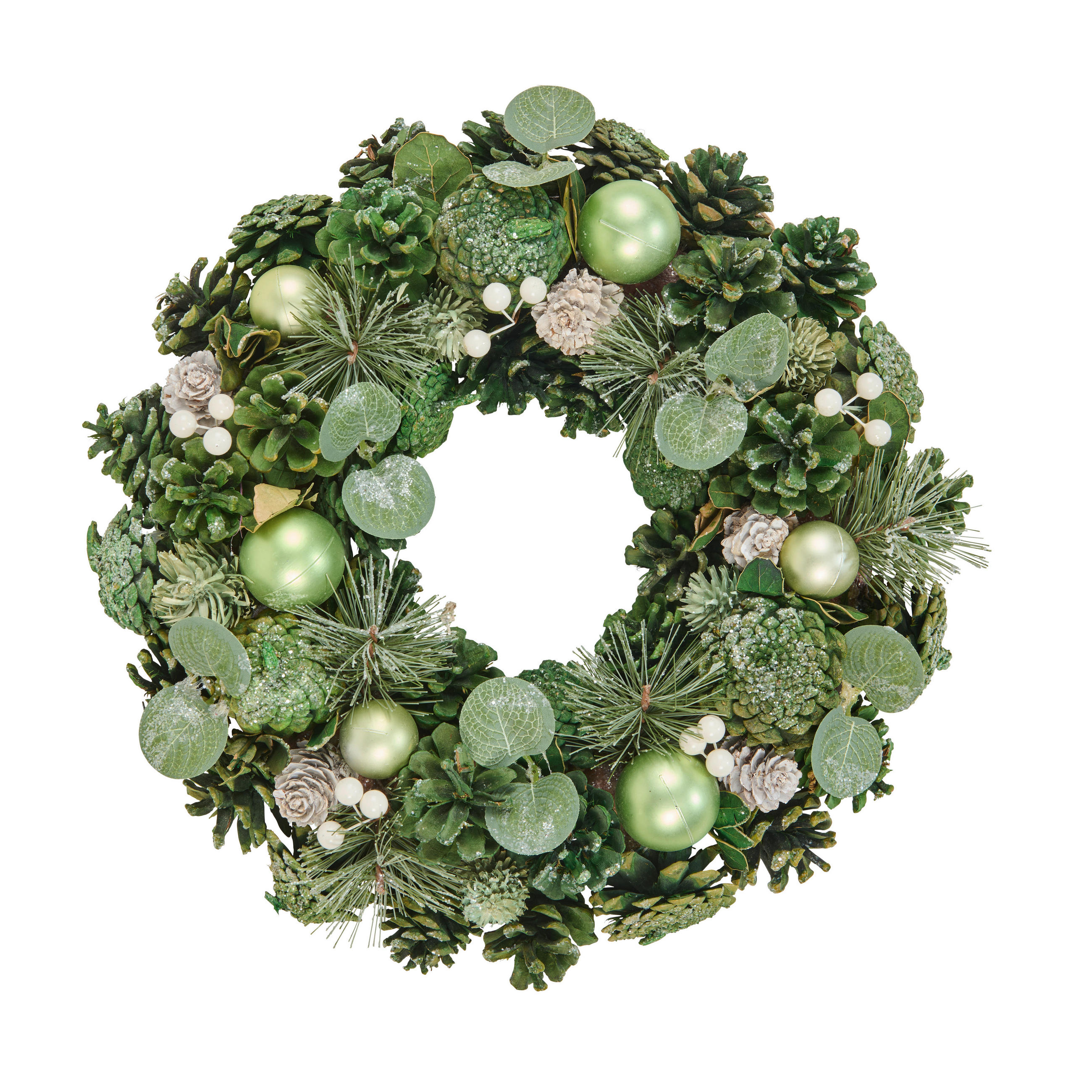 ADVENTI KOSZORÚ - zöld, Lifestyle, műanyag/természetes anyagok (34/8cm) - X-Mas