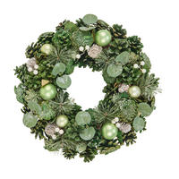 ADVENTI KOSZORÚ - zöld, Lifestyle, műanyag/természetes anyagok (34/8cm) - X-Mas