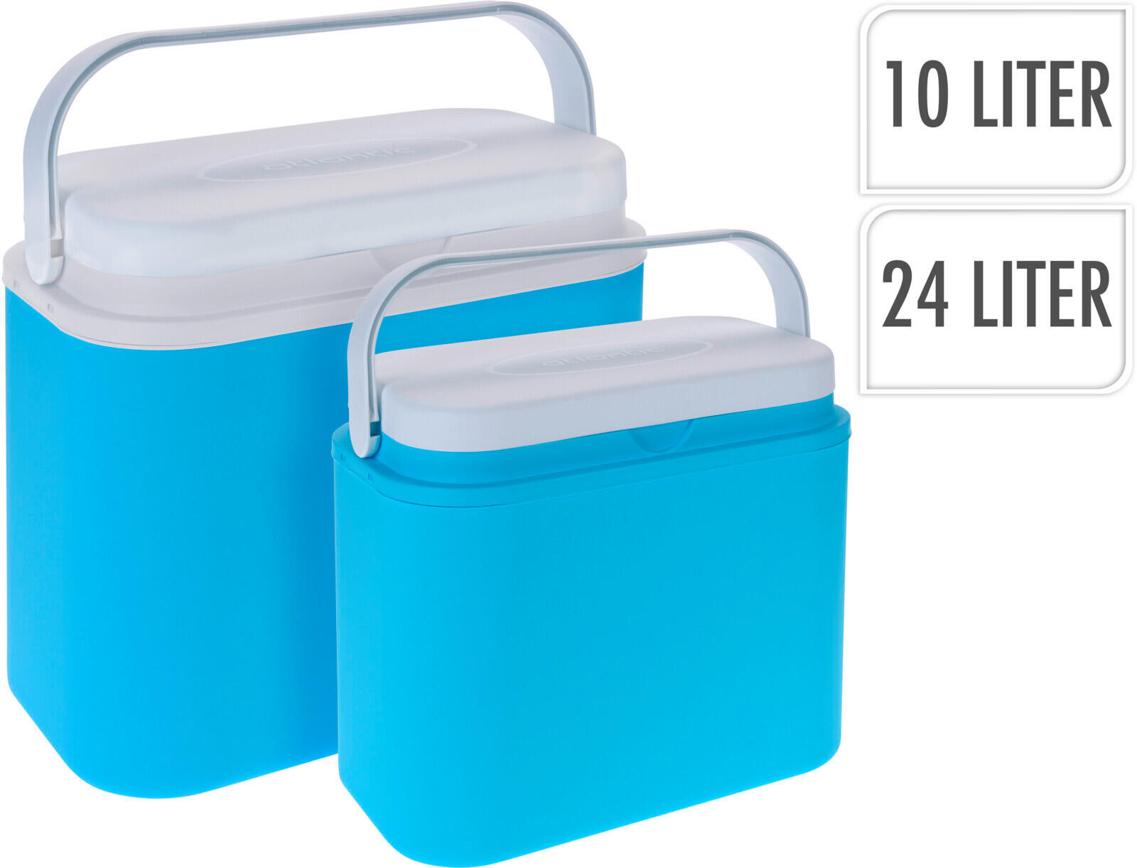 KÜHLBOX Blau, Weiß 24/10 L  - Blau/Weiß, Basics, Kunststoff