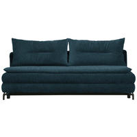SCHLAFSOFA in Webstoff Blau  - Blau/Schwarz, MODERN, Textil/Metall (208/73/92/102cm) - Novel