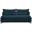 SCHLAFSOFA in Webstoff Blau  - Blau/Schwarz, MODERN, Textil/Metall (208/73/92/102cm) - Novel