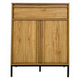 KOMMODE WABI  in 80/101/40 cm  - Eichefarben/Schwarz, Design, Holz/Holzwerkstoff (80/101/40cm) - Xora