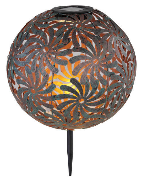 SOLARLEUCHTE - Goldfarben/Grün, Basics, Metall (26/37cm) - Globo