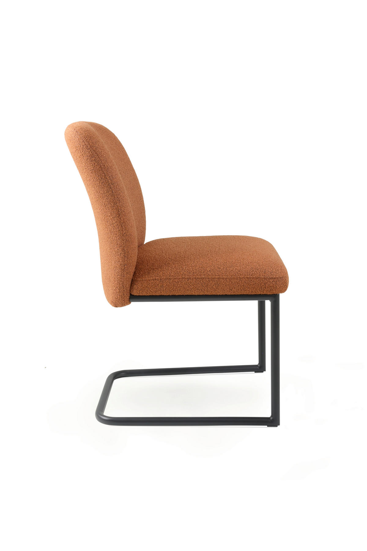 SCHWINGSTUHL  in Stahl Webstoff, Bouclé  - Rostfarben/Schwarz, Basics, Textil/Metall (48/86,5/62,5cm) - Tom Tailor