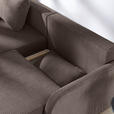 ECKSOFA Braun Cord Rückenkissen, Bettkasten, Schlaffunktion, Rücken echt, Liegefläche im Originalstoff  - Schwarz/Braun, KONVENTIONELL, Kunststoff/Textil (217/146cm) - Carryhome