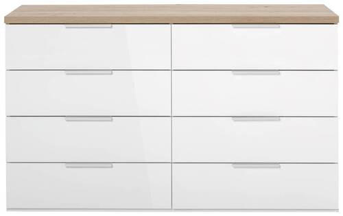 SIDEBOARD  in 136/82/44 cm  - Weiß Hochglanz/Schwarz, Basics, Holzwerkstoff/Kunststoff (136/82/44cm) - Carryhome