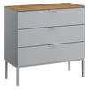 KOMMODE  in 80/80/42 cm  - Eichefarben/Alufarben, Trend, Holzwerkstoff/Kunststoff (80/80/42cm) - Stylife