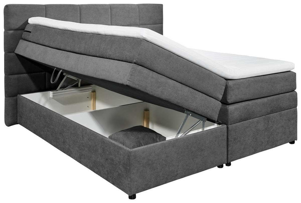 BOXSPRINGBETT 180/200 cm  in Schlammfarben  - Schlammfarben, Konventionell, Kunststoff (180/200cm) - MID.YOU