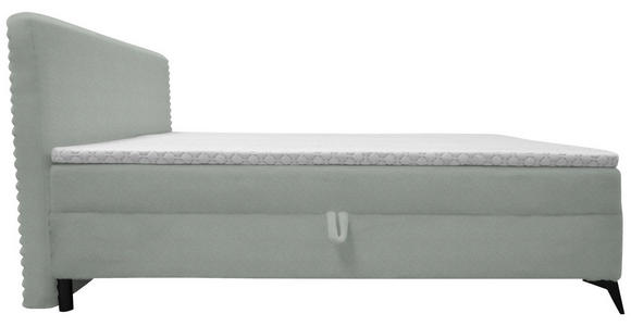 BOXBETT 140/200 cm in Hellgrau - Hellgrau/Schwarz, Design, Holz/Holzwerkstoff (140/200cm) - Xora