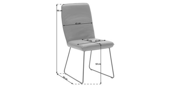 STUHL in Metall, Leder Schwarz, Schlammfarben - Schlammfarben/Schwarz, Design, Leder/Metall (45/96/58cm) - Dieter Knoll