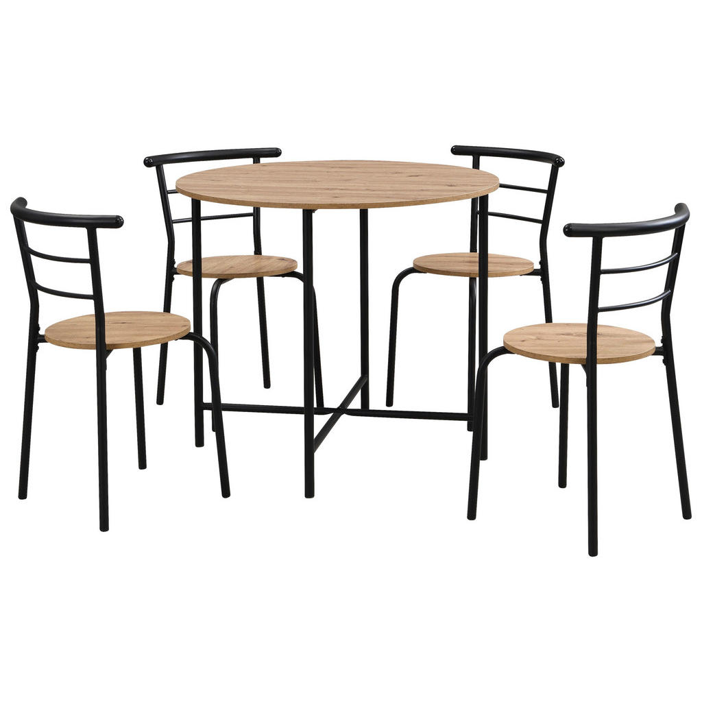 Tischgruppe Lienz 5tlg Melamin Eiche Dekor