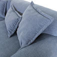 ECKSOFA  in Flachgewebe Blau  174/274 cm  - Blau/Schwarz, KONVENTIONELL, Kunststoff/Textil (174/274cm) - Carryhome