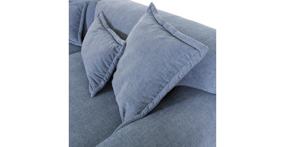 ECKSOFA  in Flachgewebe Blau  174/274 cm  - Blau/Schwarz, KONVENTIONELL, Kunststoff/Textil (174/274cm) - Carryhome
