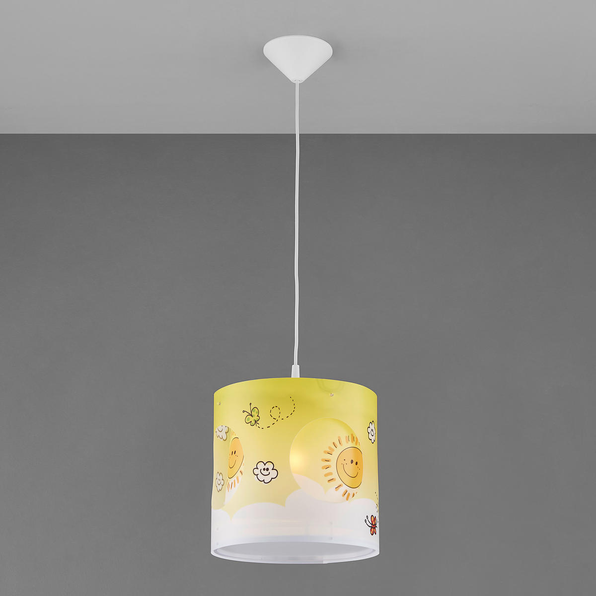 KINDERHÄNGELEUCHTE Sunny 25/27 cm   - Multicolor, LIFESTYLE, Kunststoff (25/27cm)