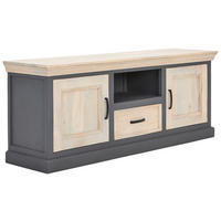 SIDEBOARD Kigali  in 160/60/40 cm  - Schwarz/Naturfarben, Natur, Holz/Metall (160/60/40cm) - Livetastic