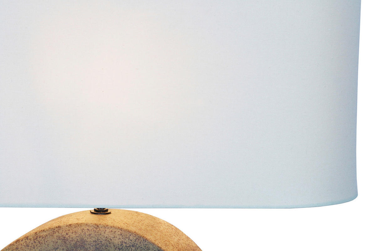 TISCHLEUCHTE 31/55/15 cm   - Beige/Grün, Design, Keramik/Textil (31/55/15cm) - P & B