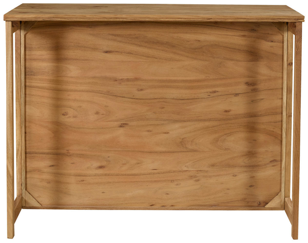 KÜCHENINSEL 125/94/80 cm  in Schwarz, Akaziefarben  - Schwarz/Akaziefarben, Natur, Holz (125/94/80cm) - Livetastic