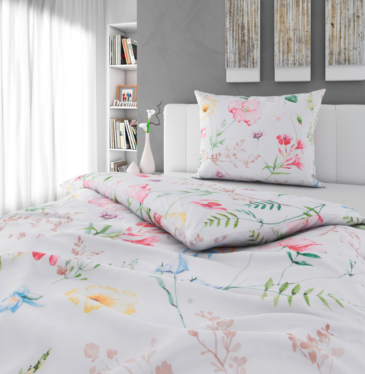 POSTEĽNÁ BIELIZEŇ, satén, viacfarebná, 140/200 cm - viacfarebná, Konventionell, textil (140/200cm) - Esposa
