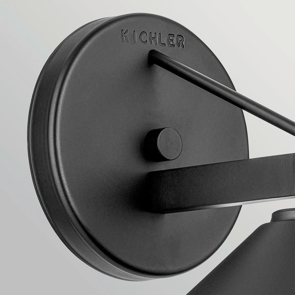 LED-WANDLEUCHTE Kichler 19,1/20,3/23,5 cm  - Schwarz, Design, Metall (19,1/20,3/23,5cm) - Elstead Lighting