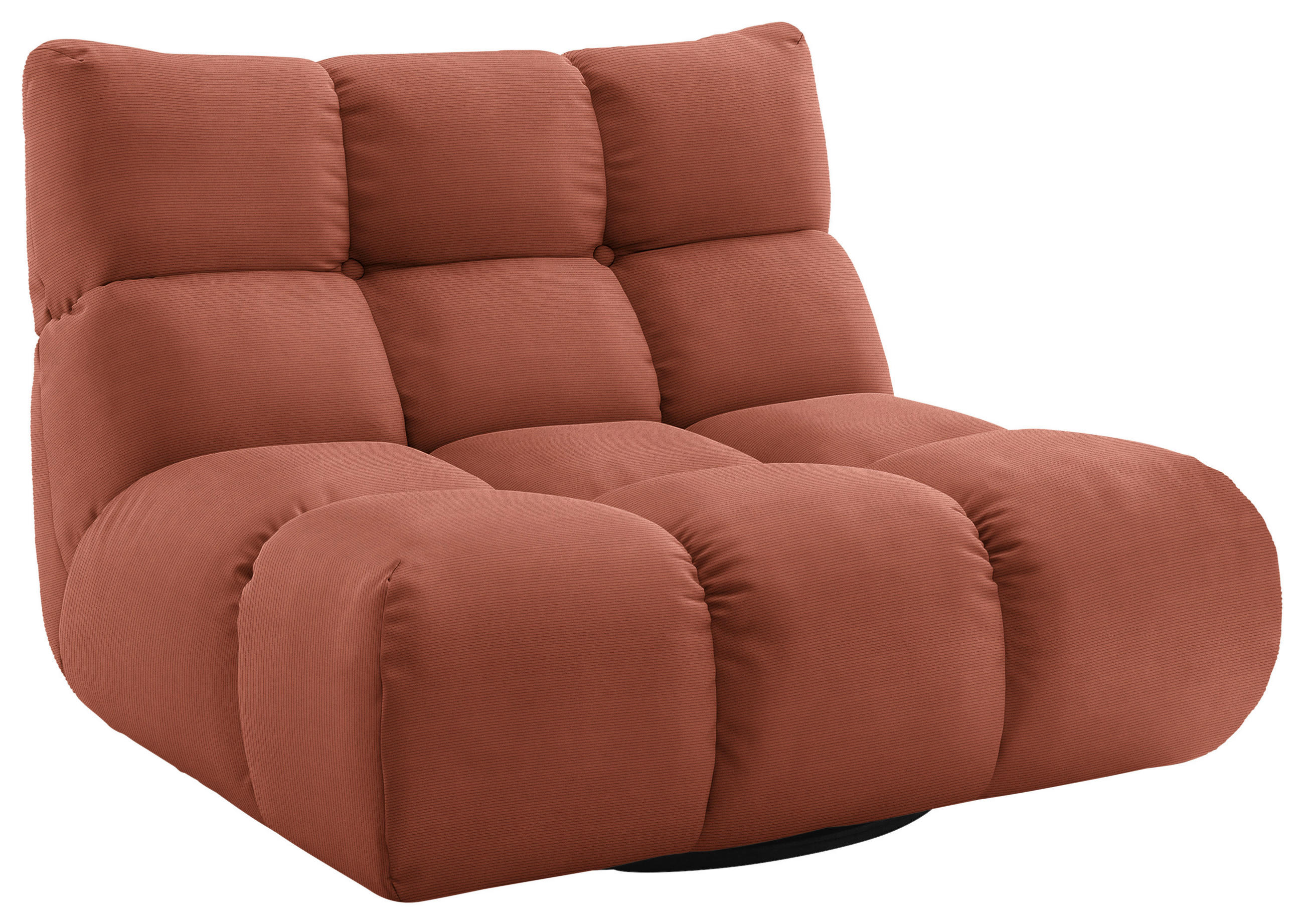 SESSEL Feincord Rostfarben  - Rostfarben/Schwarz, Design, Kunststoff/Textil (112/85/108cm) - Pure Home Lifestyle