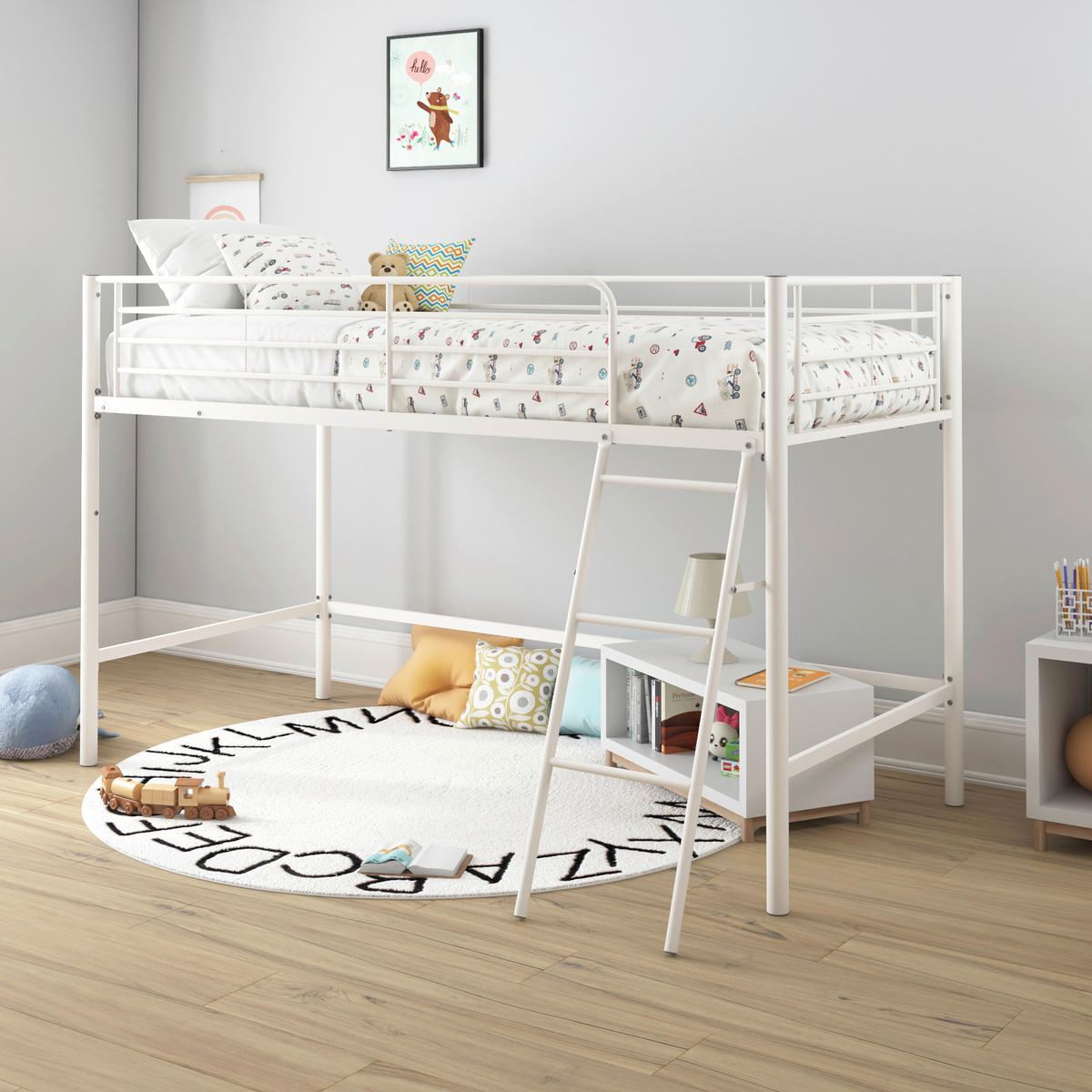 HOCHBETT  - Weiß, Design, Metall (207/129/130cm) - MID.YOU