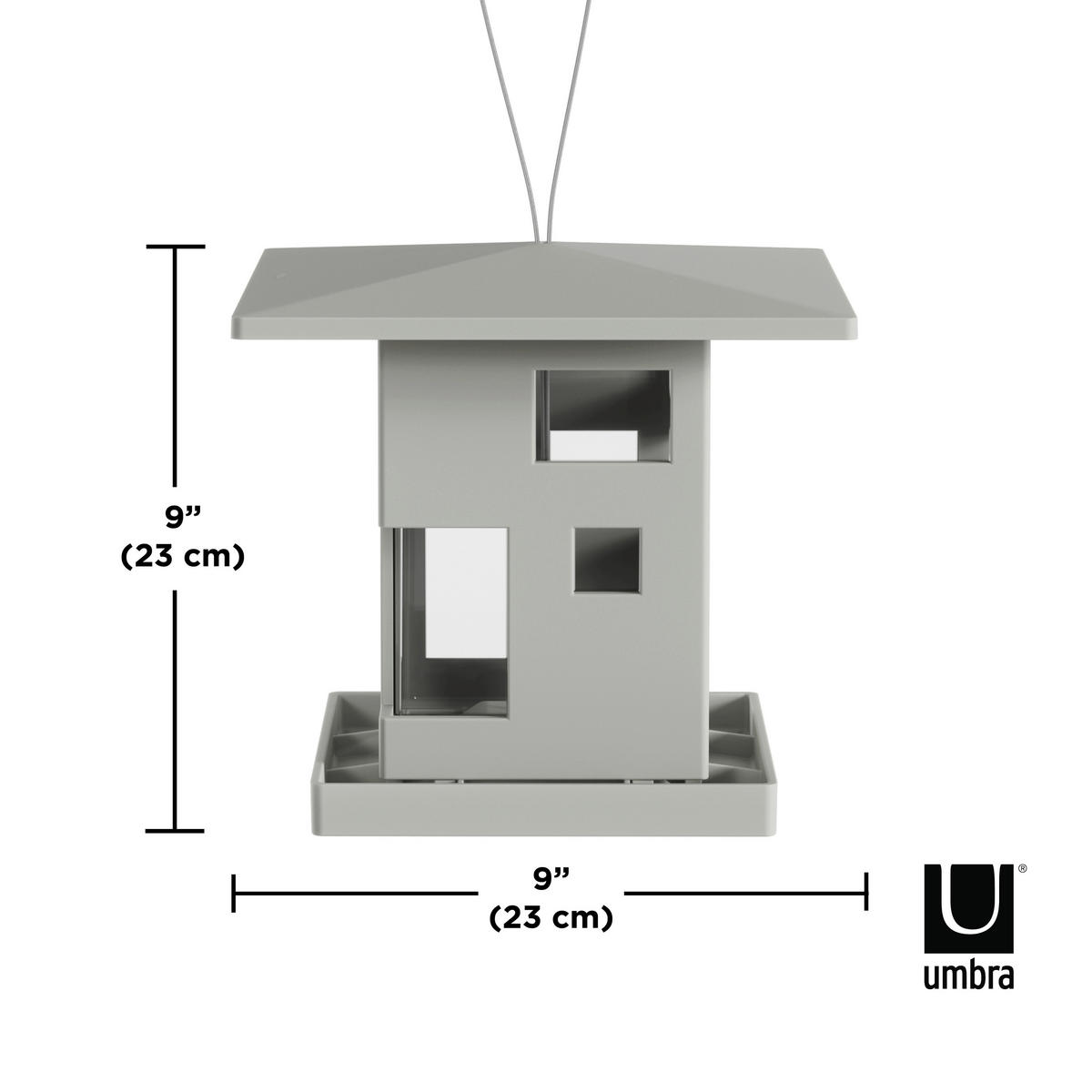 FÅGELHOLK - grå, Design, plast (22,9/21,5/22,9cm) - Umbra