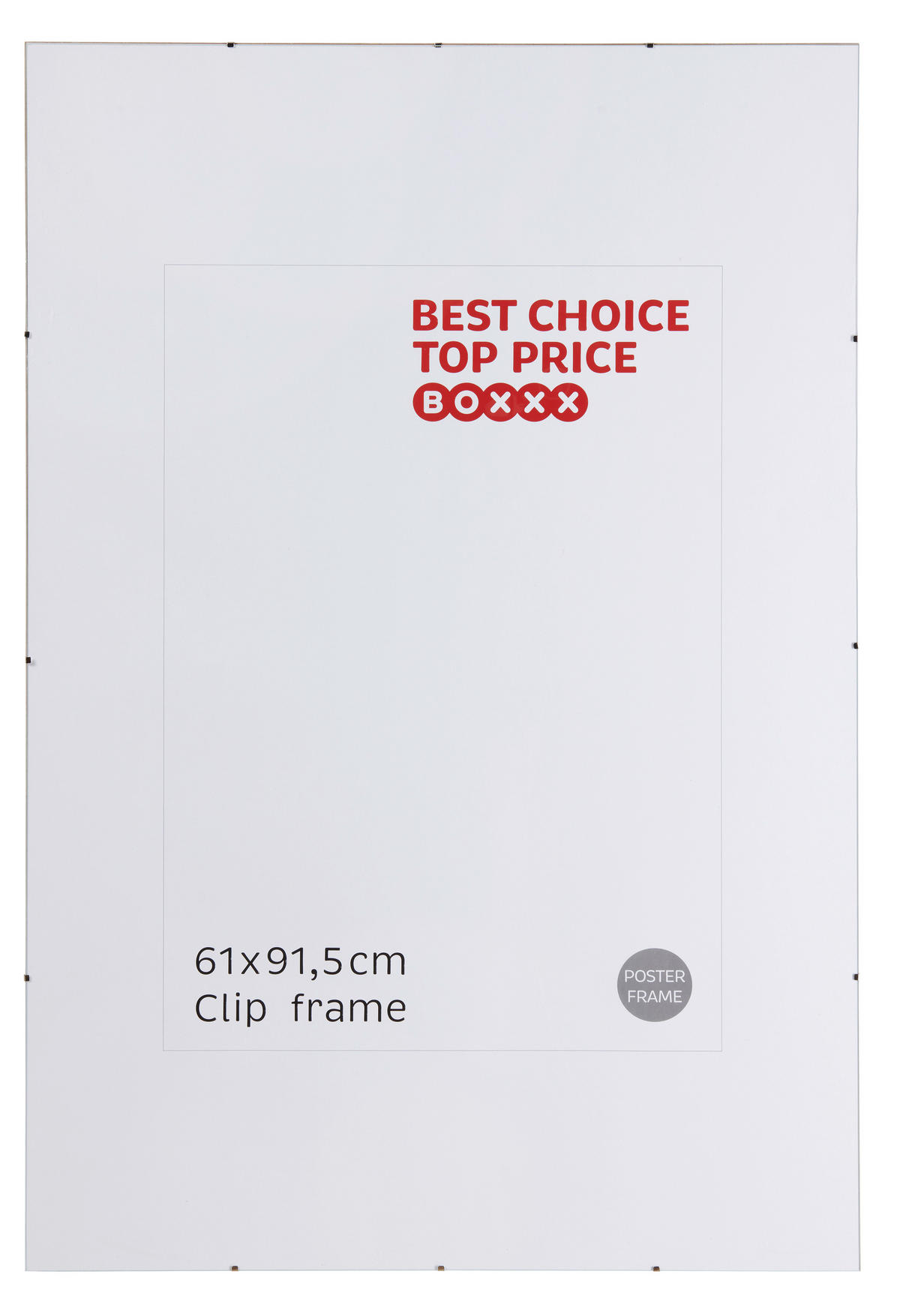 CLIPRAHMEN Klar  - Klar, Basics, Glas (91,5/61/1cm) - Boxxx