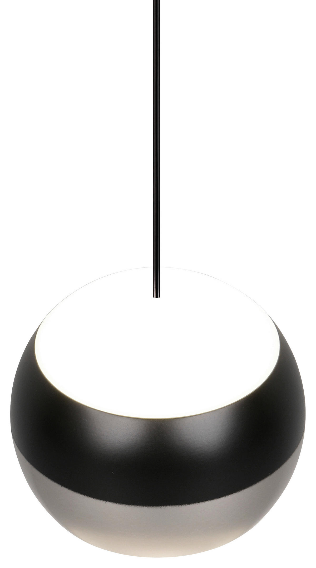 LED FÜGGŐLÁMPA 15,5/150 cm  - fekete/nikkel, Design, fém (15,5/150cm) - Trio Leuchten