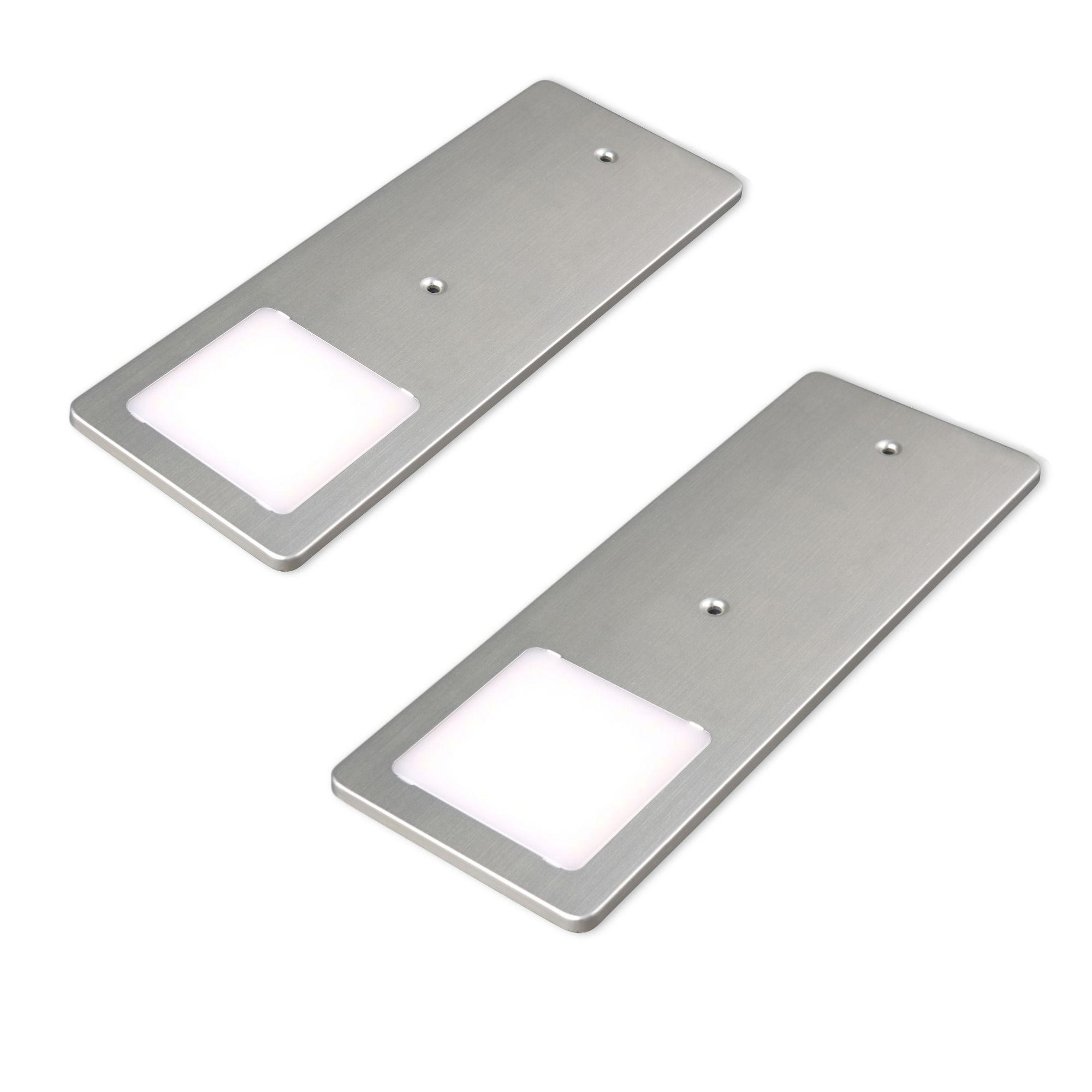 UNTERBAULEUCHTEN-SET - Alufarben, Basics, Kunststoff/Metall (19/7/0,4cm) - HKT