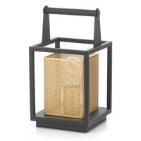 NACHTTISCHLEUCHTE 15/15/29 cm   - Goldfarben/Schwarz, Design, Metall (15/15/29cm)