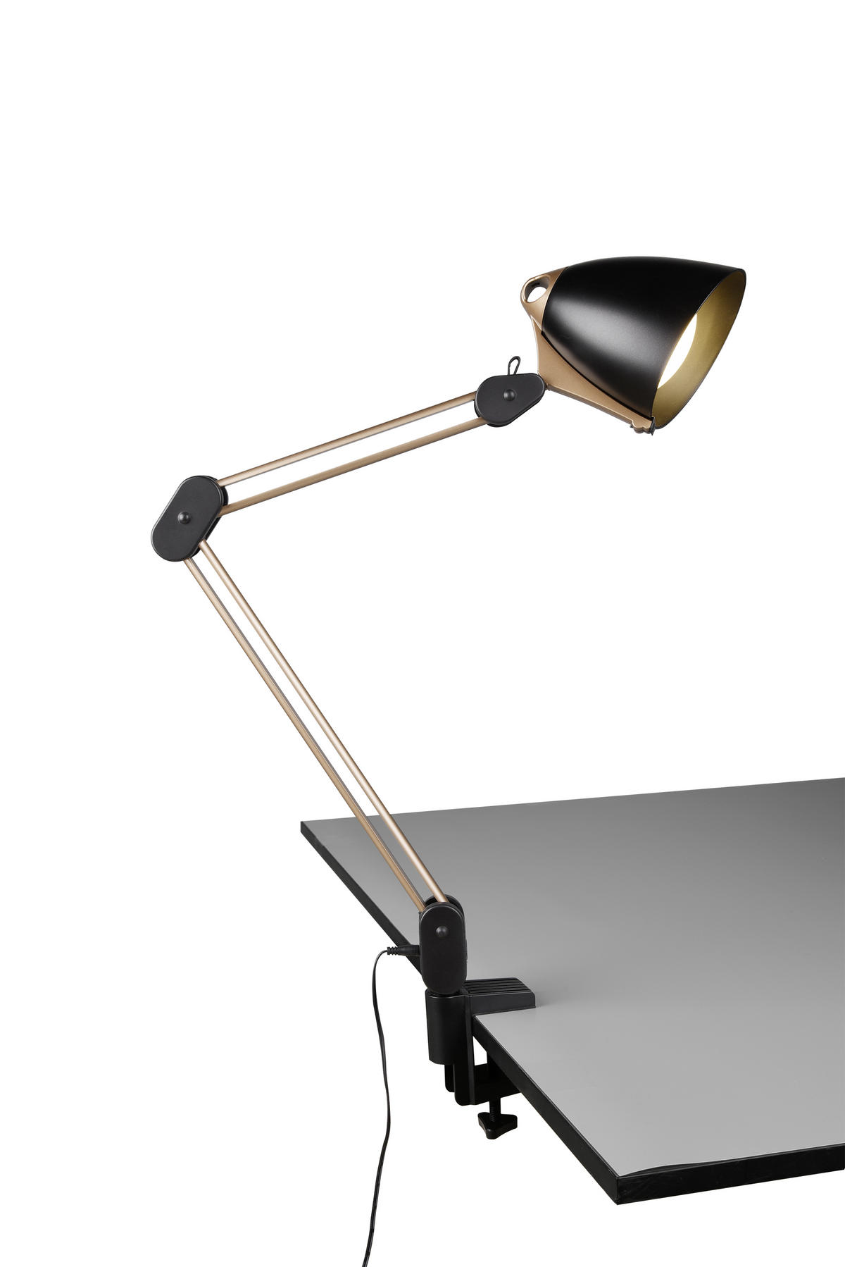 NAMIZNA LED-SVETILKA  Nadal 19,00/57,0/46,00 cm            - zlate barve/črna, Basics, umetna masa (19,00/57,0/46,00cm)