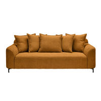3-SITZER-SOFA Chenille Goldfarben  - Goldfarben/Schwarz, KONVENTIONELL, Textil/Metall (228/84/99cm) - Carryhome