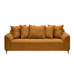 3-SITZER-SOFA  in Chenille Goldfarben  - Goldfarben/Schwarz, KONVENTIONELL, Textil/Metall (228/84/99cm) - Carryhome