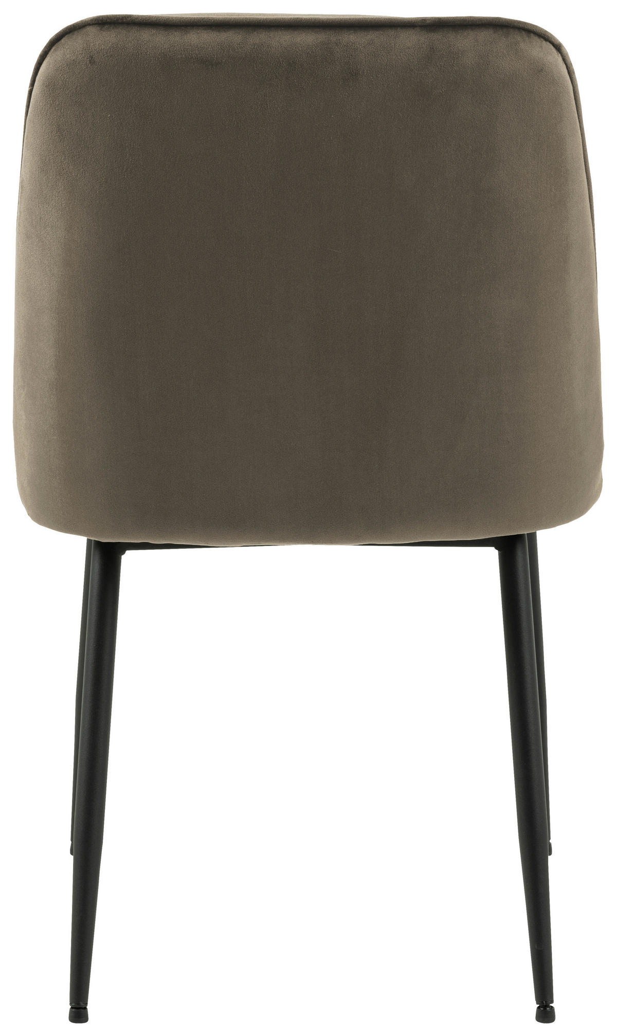 STUHL  in Samt Textil  - Beige/Schwarz, Design, Textil/Metall (50/84/55cm) - MID.YOU