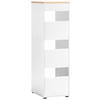MEHRZWECKSCHRANK 45,10/154,7/60 cm  in Weiß, Eichefarben  - Eichefarben/Schwarz, MODERN, Holzwerkstoff/Kunststoff (45,10/154,7/60cm) - MID.YOU