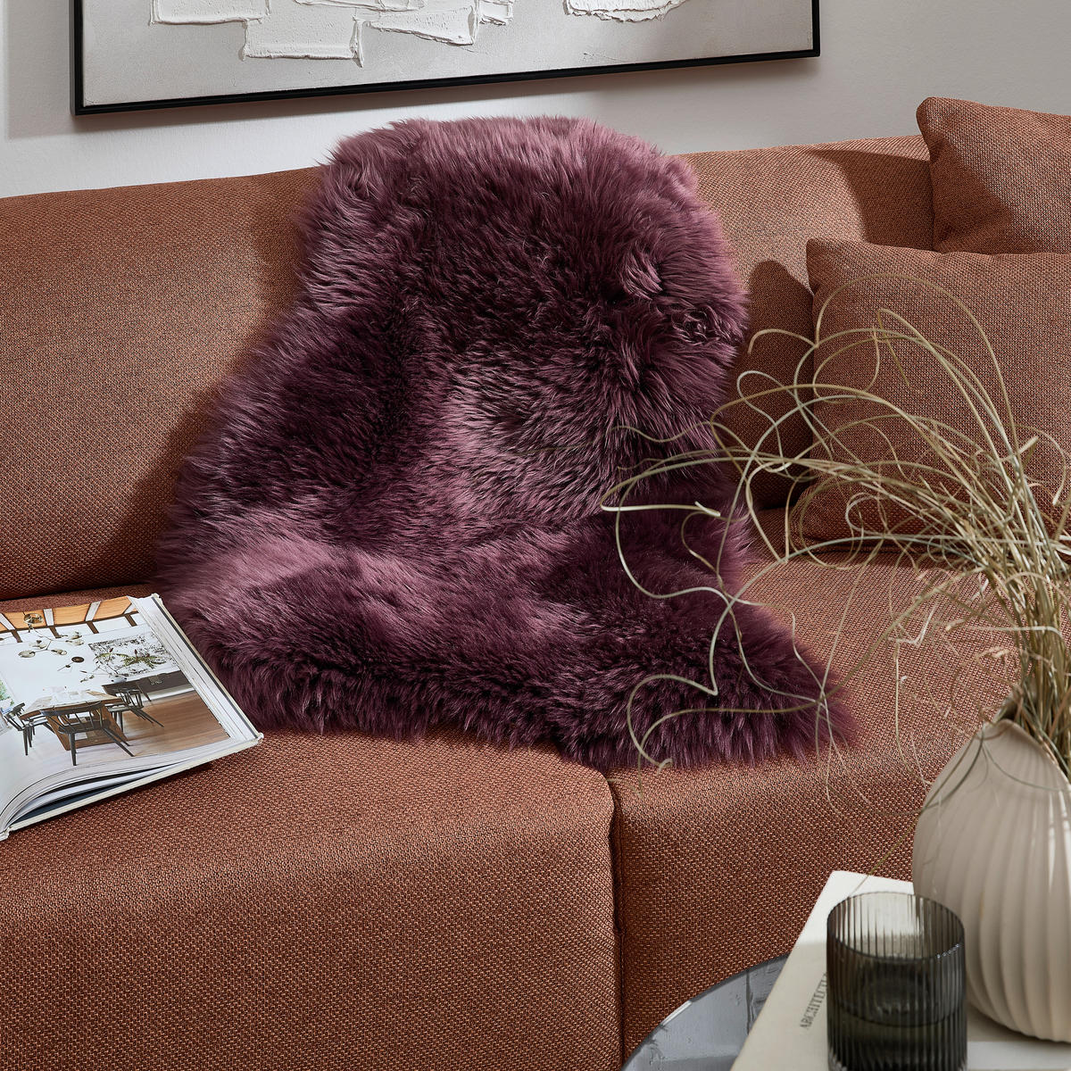 SCHAFFELL 60/90 cm Lila  - Lila, Trend, Fell (60/90cm) - Linea Natura