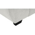 ECKSOFA Elfenbein Cord Rückenkissen, Armlehnenkissen, Bettkasten, Schlaffunktion, Rücken echt, Liegefläche im Originalstoff  - Elfenbein/Schwarz, KONVENTIONELL, Kunststoff/Textil (304/212cm) - Carryhome