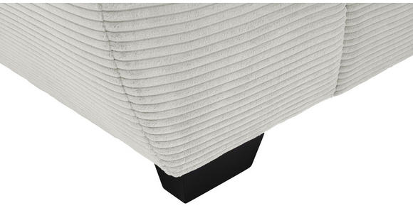 ECKSOFA Elfenbein Cord Rückenkissen, Armlehnenkissen, Bettkasten, Schlaffunktion, Rücken echt, Liegefläche im Originalstoff  - Elfenbein/Schwarz, KONVENTIONELL, Kunststoff/Textil (304/212cm) - Carryhome