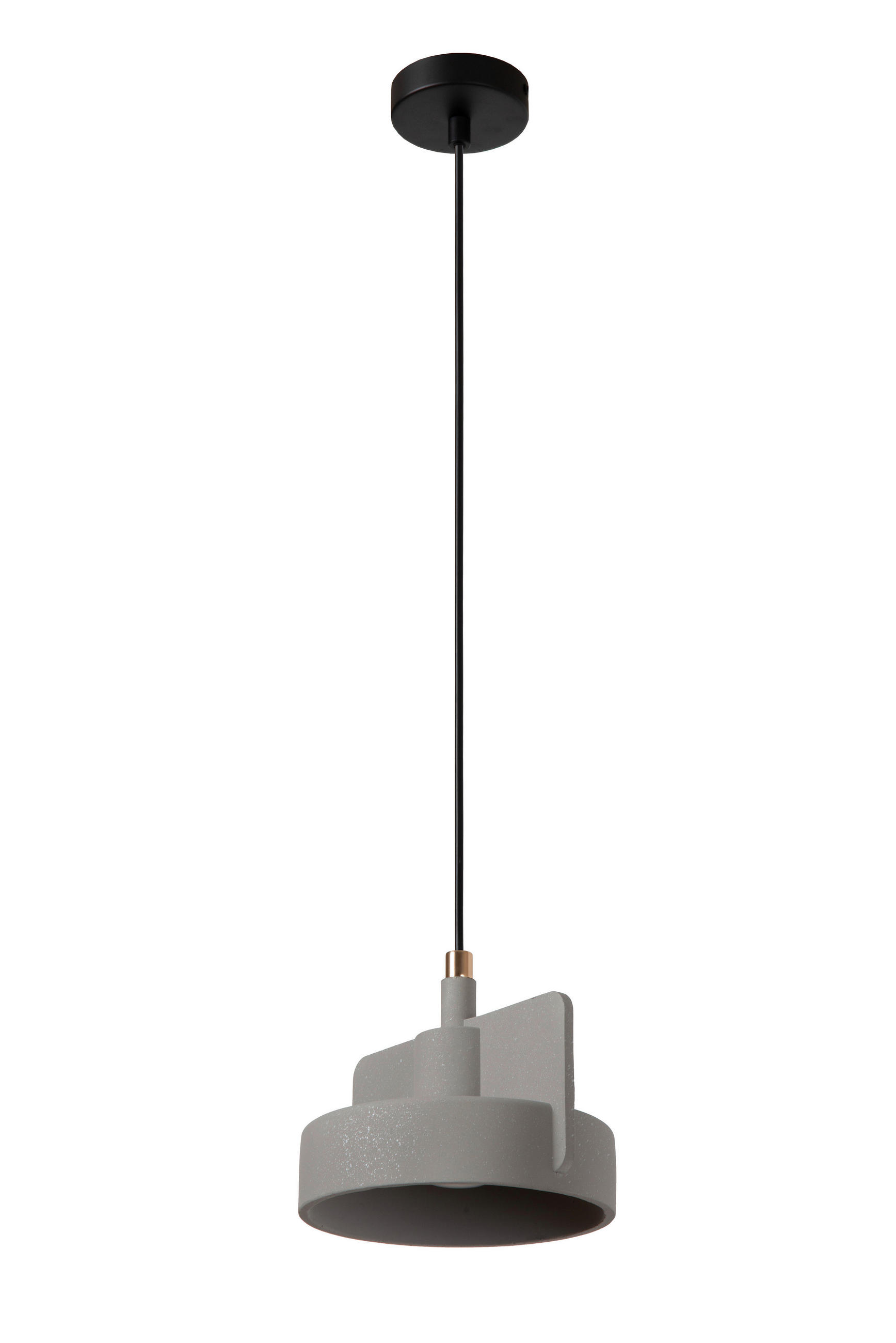 HÄNGELEUCHTE Ninja 22.5/20/120 cm  - Schwarz/Grau, Design, Stein (22.5/20/120cm) - Lucide