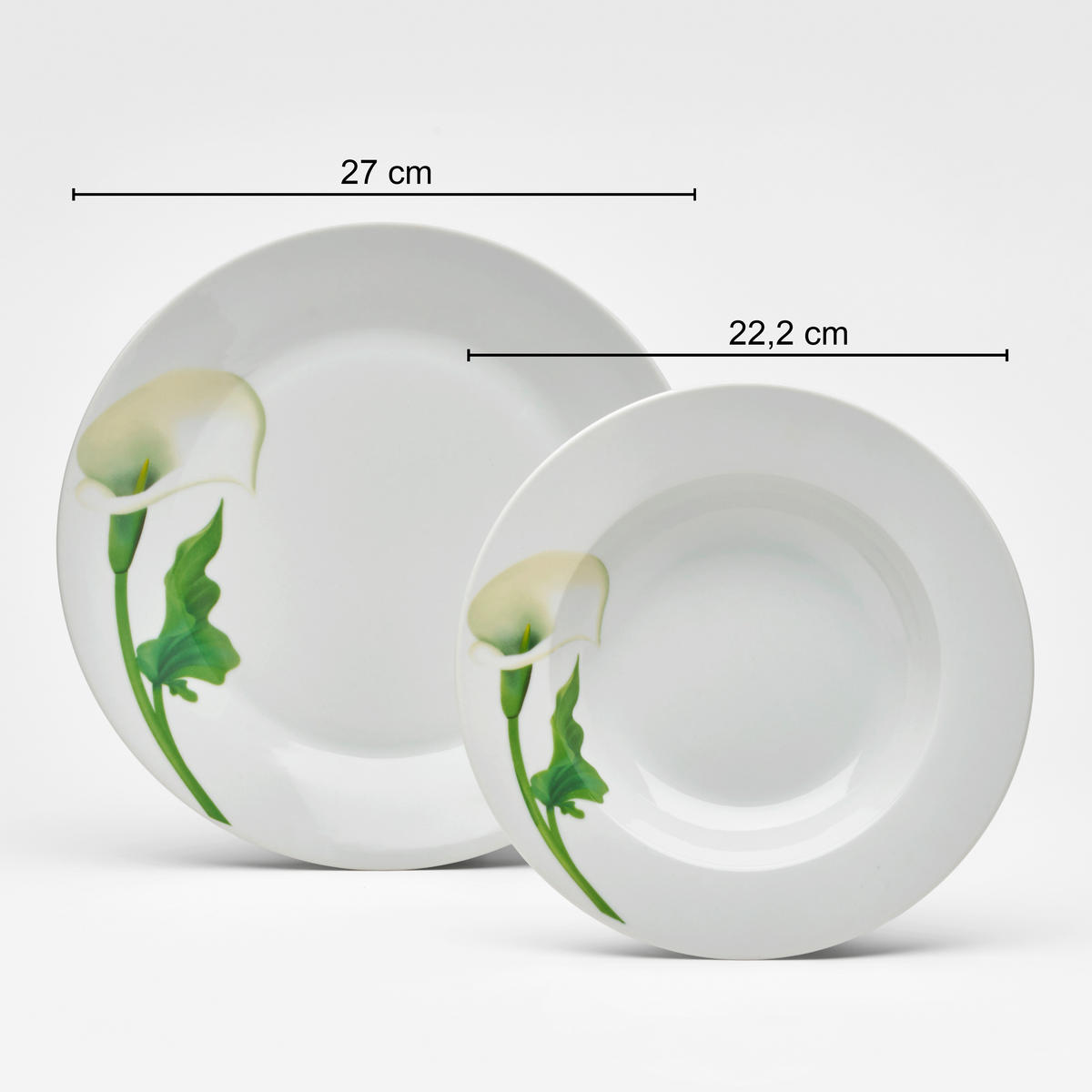 TAFELSERVICE Weiß Calla 12-teilig  - Weiß, Basics, Keramik - Van Well