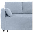 SCHLAFSOFA Chenille Hellblau  - Schwarz/Hellblau, KONVENTIONELL, Kunststoff/Textil (161/90/108cm) - Carryhome