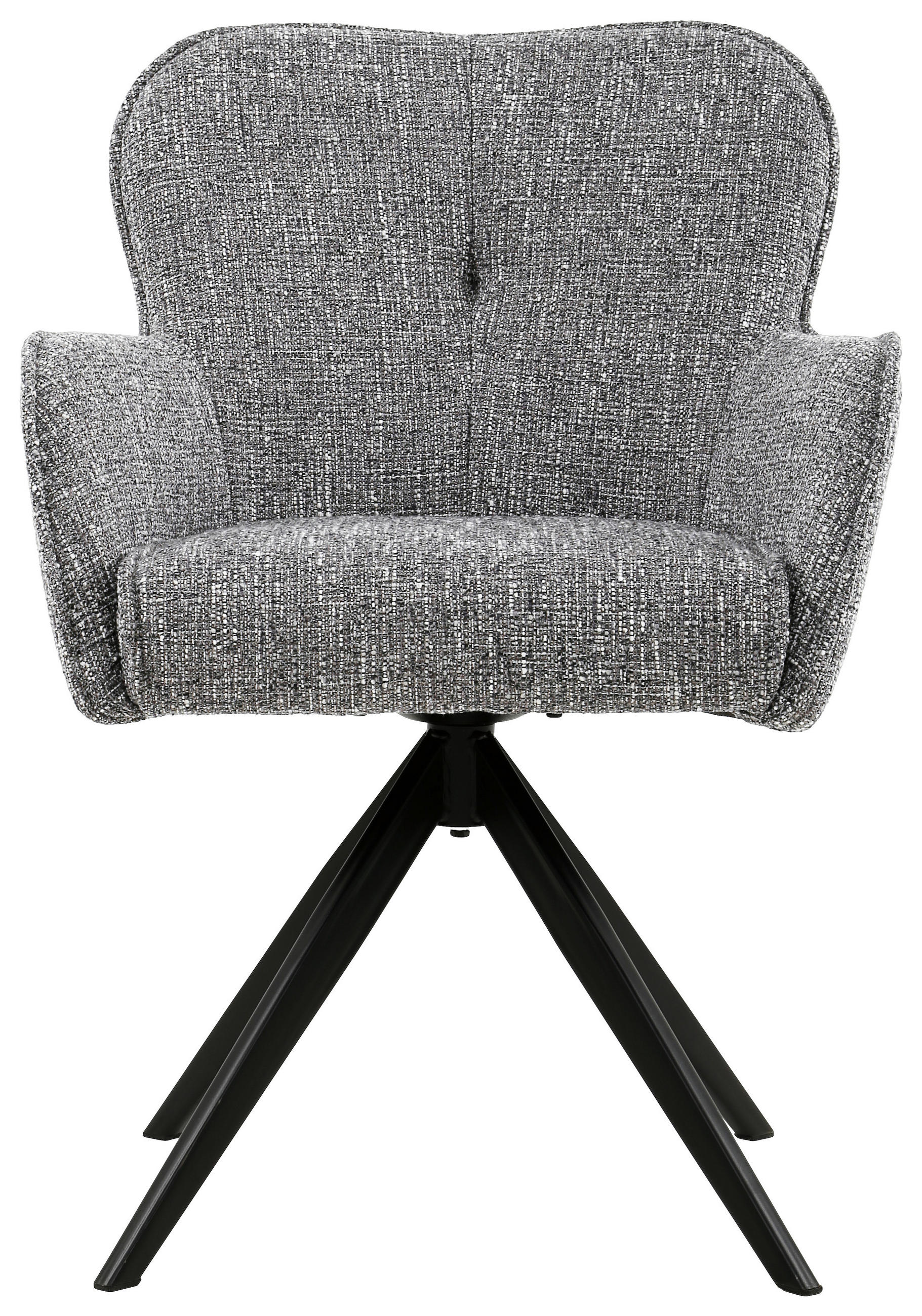 KAROSSZÉK szürke, fekete  - fekete/szürke, Design, textil/fém (62/88/65cm) - Novel
